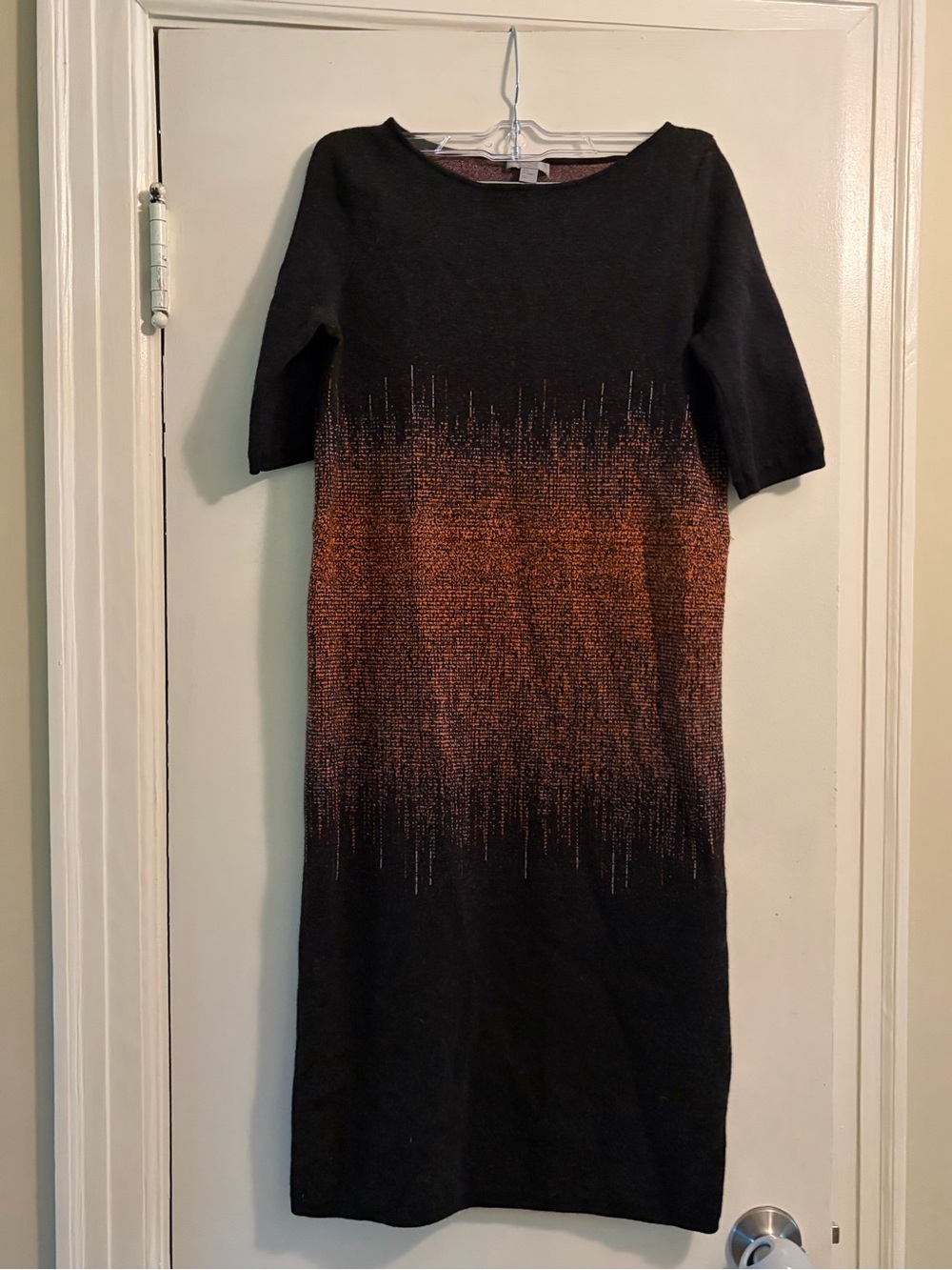 Cos Ombre Gradient Knit Midi Dress 100% Wool Size Small